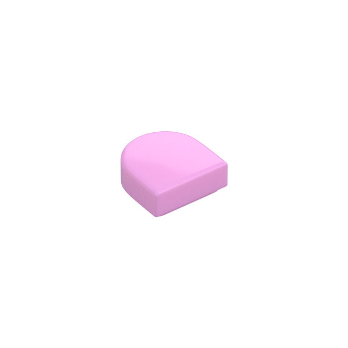 Bright Pink Tile 1 x 1 Half Oval | 6258972